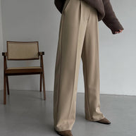 Palazzo pants in cream/olive/white