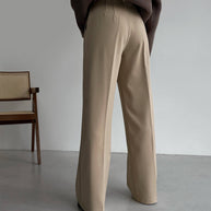 Palazzo pants in cream/olive/white