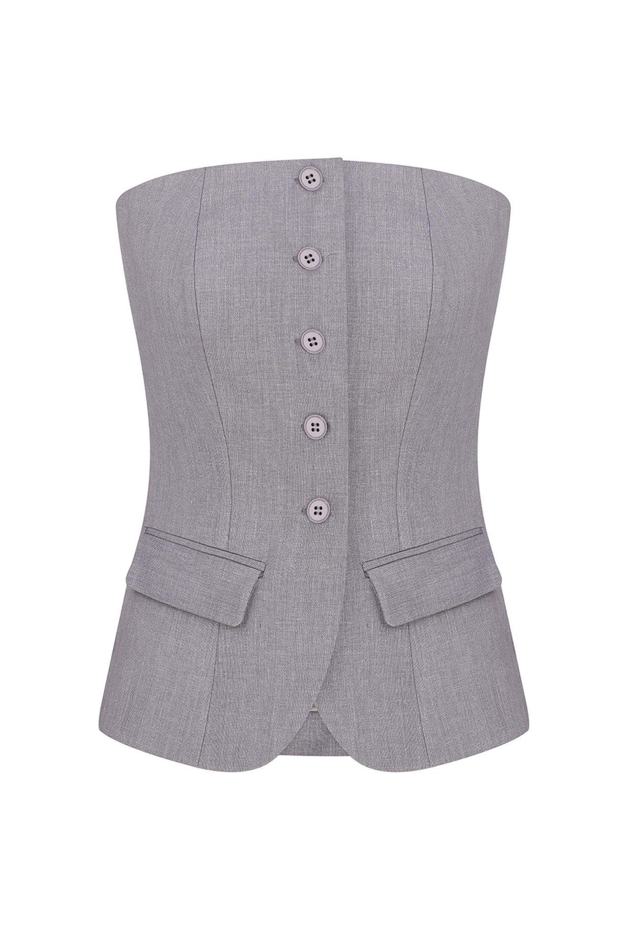 Corset with pockets in gray