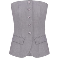 Corset with pockets in gray
