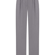 Palazzo pants with double tucks in gray/black