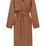 Trenchcoat oversized in brown/blue gray