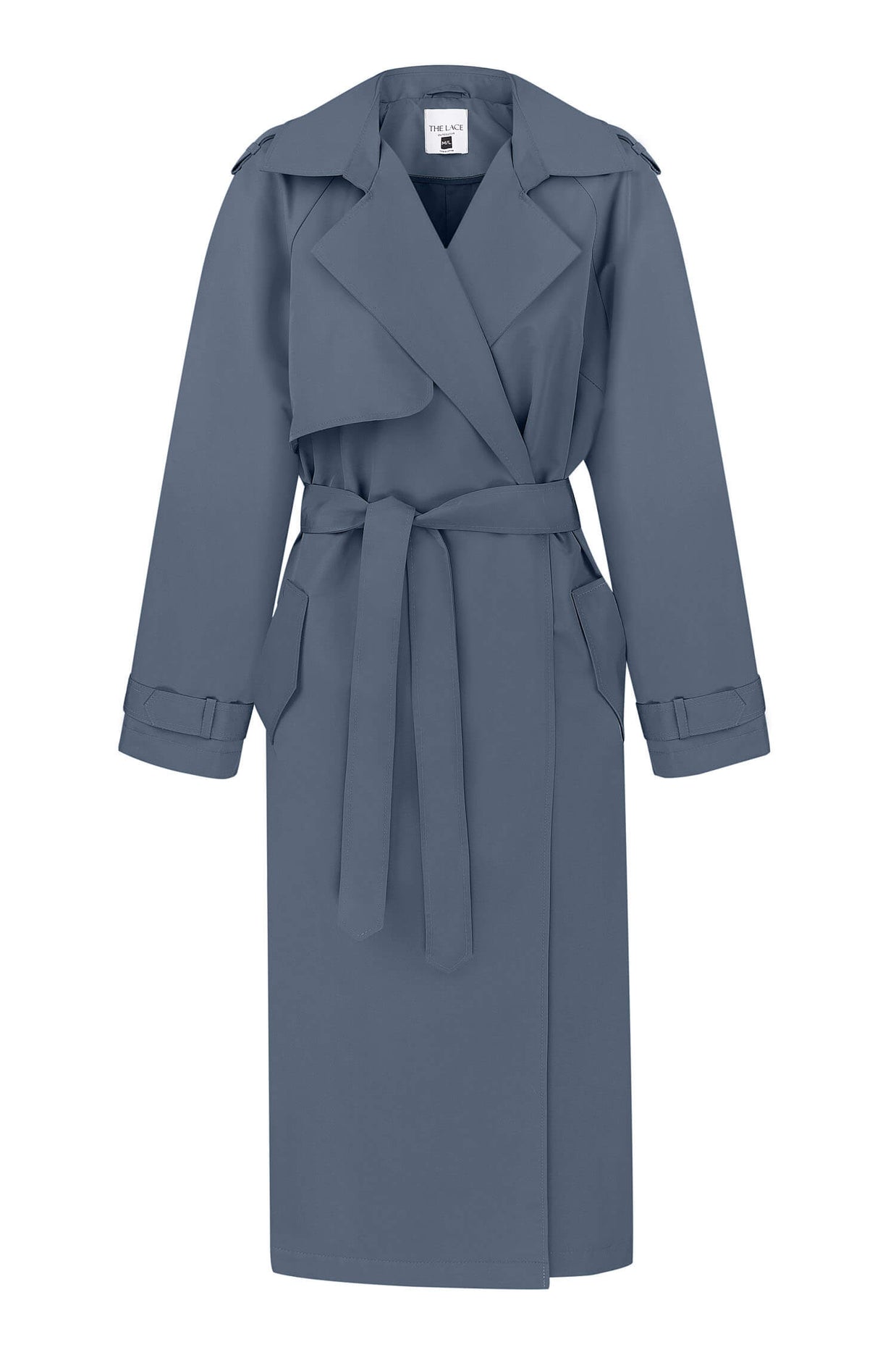 Trenchcoat oversized in brown/blue gray