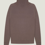 Merino wool sweater with neckline in black
