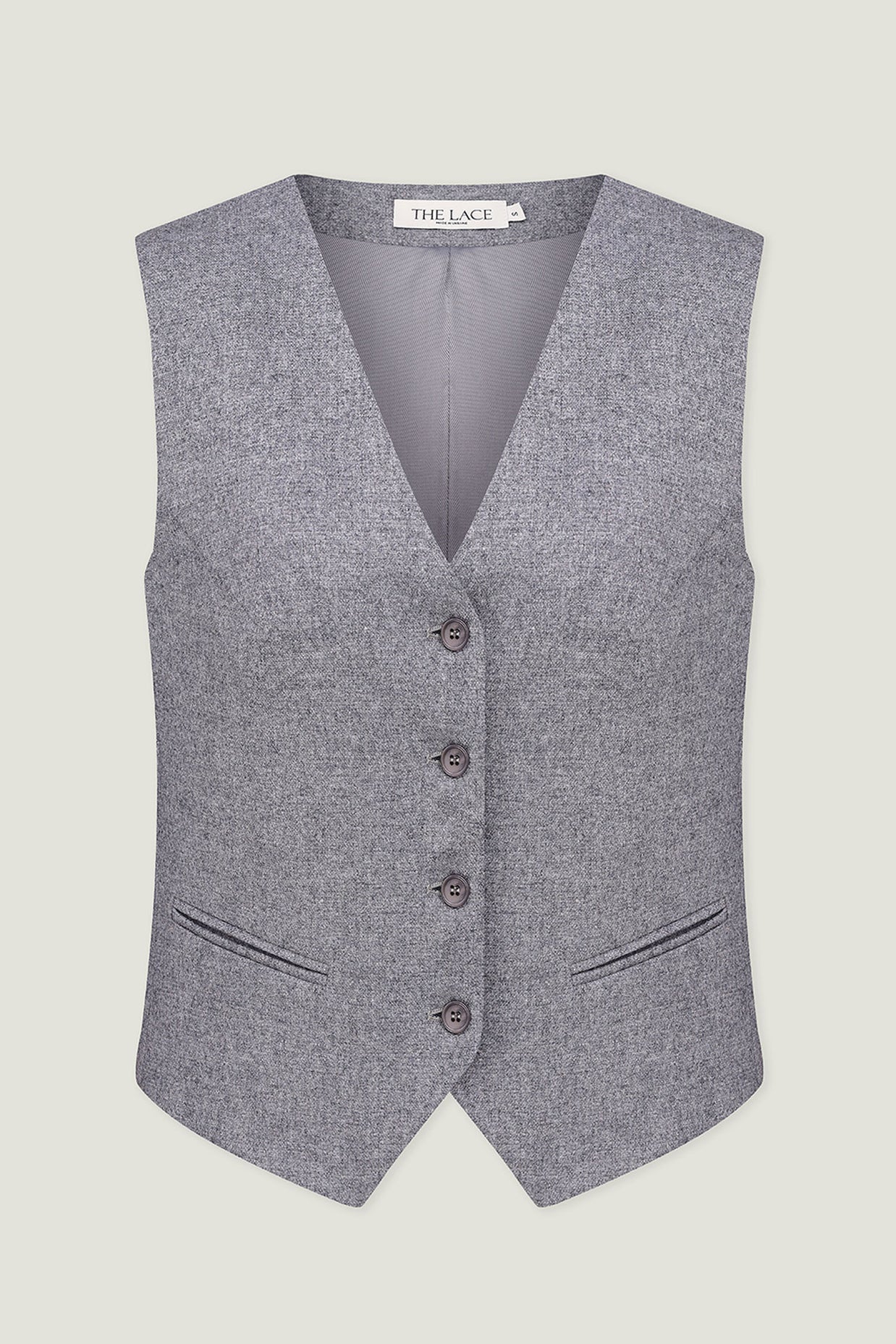 Сlassic woolen vest in gray