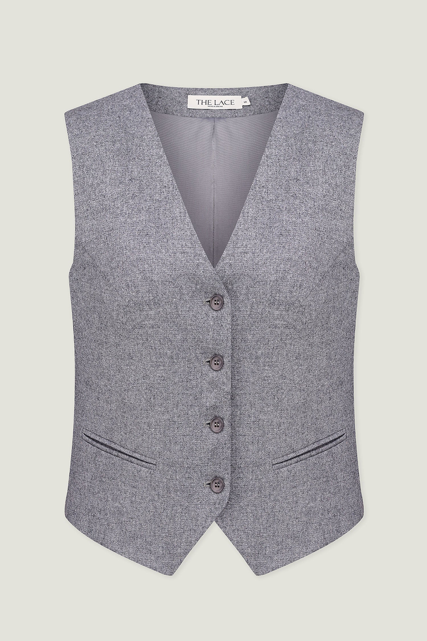 Сlassic woolen vest in gray
