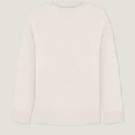 Gray merino wool round neck sweater