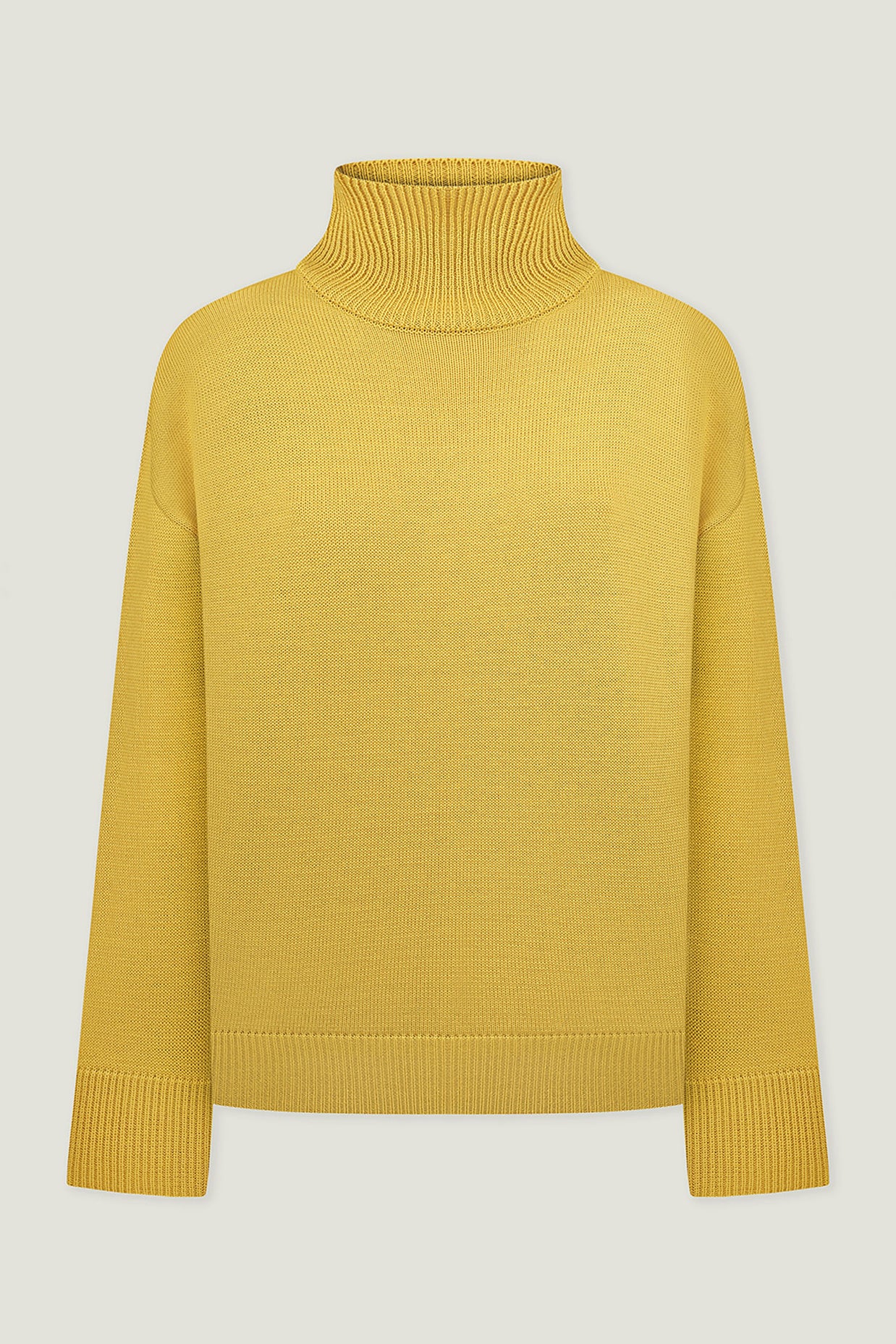 Merino wool sweater with neckline in milk
