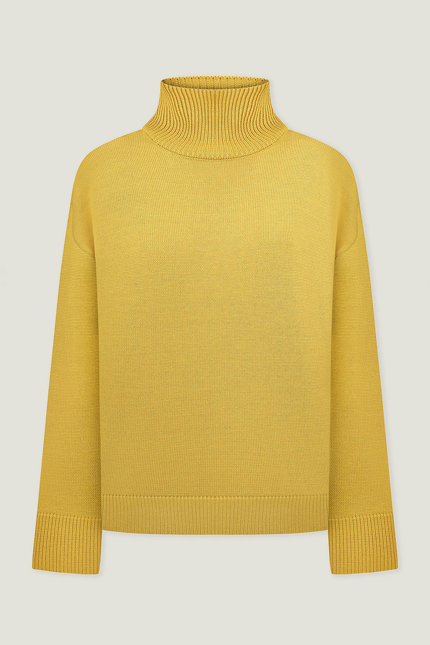 Merino wool sweater with neckline in milk