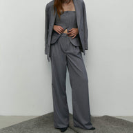 Corset with pockets in gray
