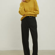 Woolen palazzo trousers in gray