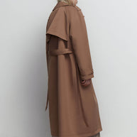 Trenchcoat oversized in brown/blue gray