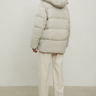 Women's free-cut jacket in light gray color