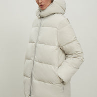 Women's free-cut jacket in light gray color
