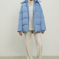 Women's free-cut jacket in khaki color