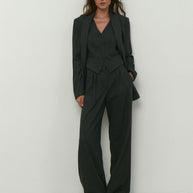 Classic dark gray vest with stripes