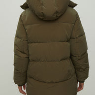 Women's free-cut jacket in khaki color