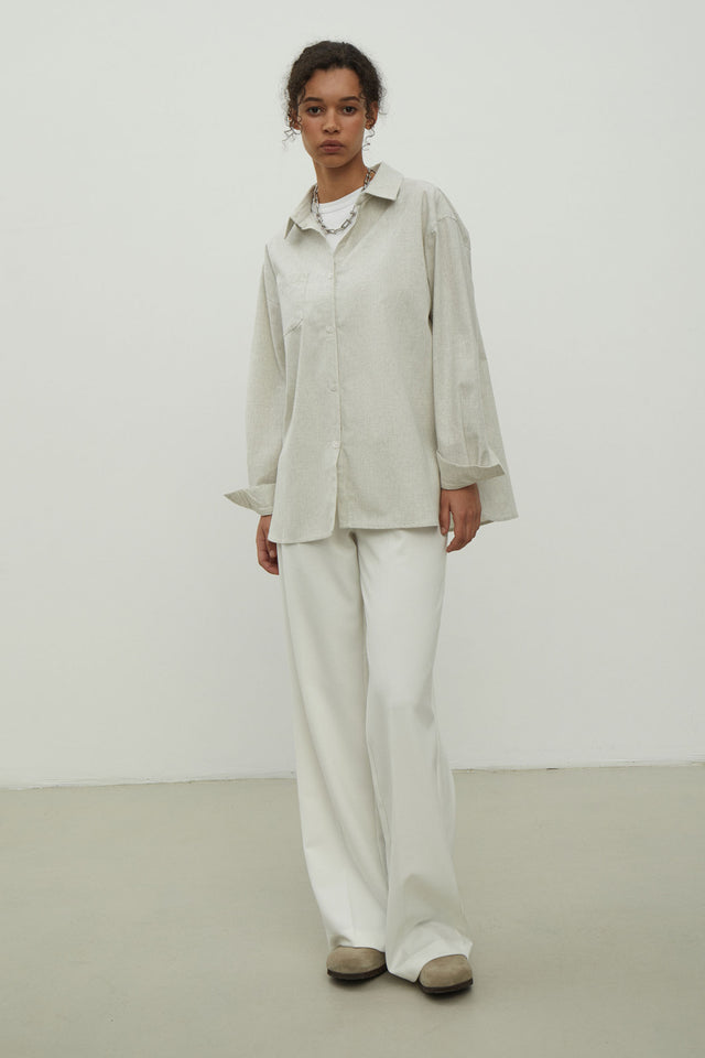 Сhocolate shirt with patch pocket