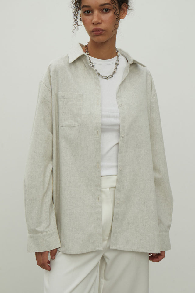 Сhocolate shirt with patch pocket