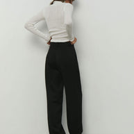Palazzo pants in cappuccino/navy blue/black