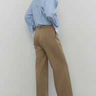 Palazzo pants in cappuccino/navy blue/black