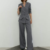 Corset with pockets in gray