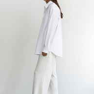 Palazzo pants in cream/olive/white