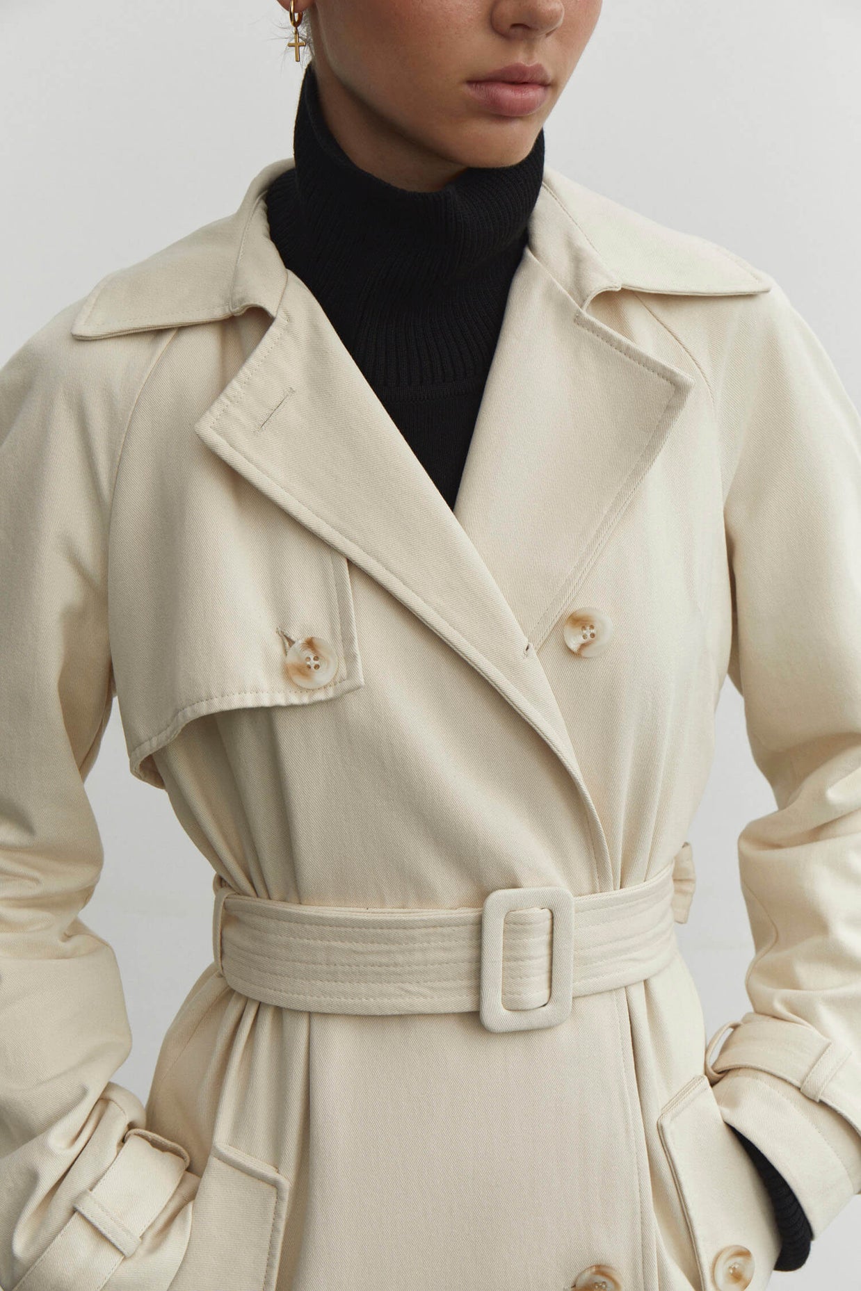 Trenchcoat in nude/cream