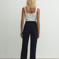 Palazzo pants in cappuccino/navy blue/black