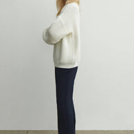 Palazzo pants in cappuccino/navy blue/black