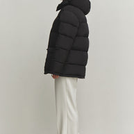 Boyfriend style winter jacket in blue