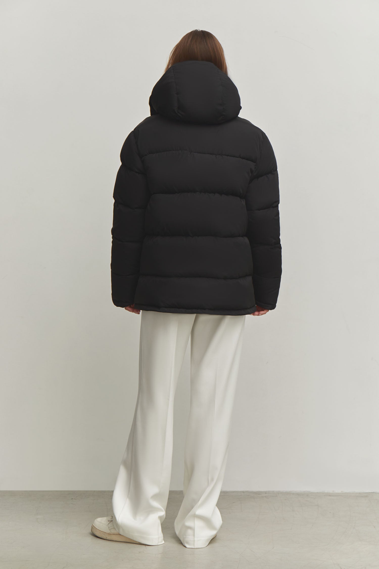 Boyfriend style winter jacket in blue