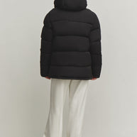 Boyfriend style winter jacket in blue