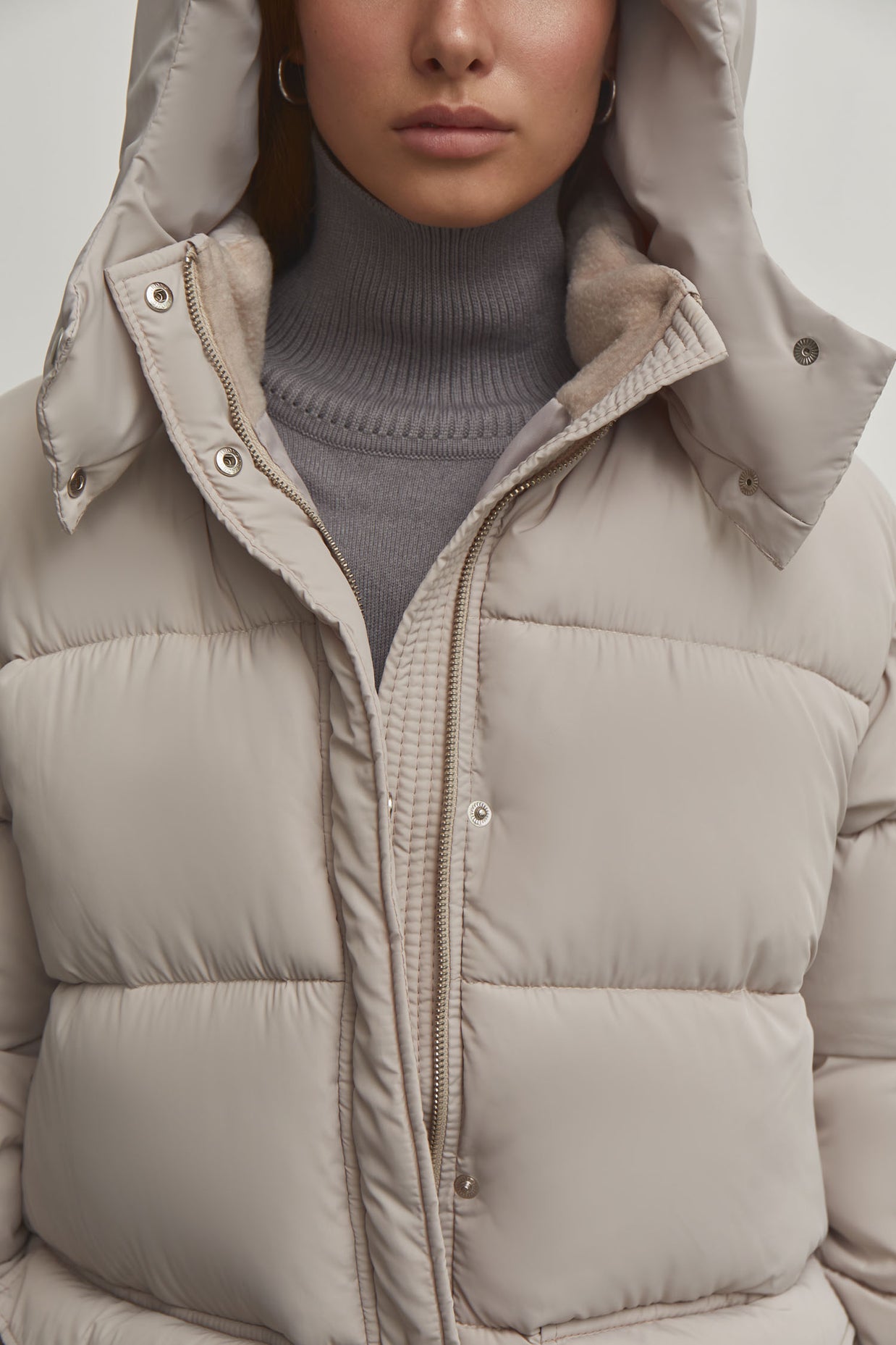 Boyfriend style winter jacket in red