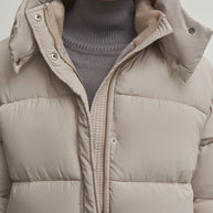 Boyfriend style winter jacket in red