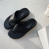 Leather flip flop sandals