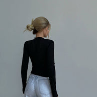 Longsleeve textured in black/gray