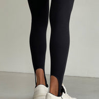 Leggings with stripes in milk/black