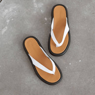 Leather slippers