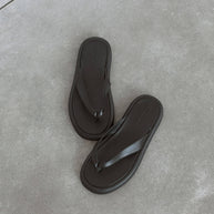 Leather slippers