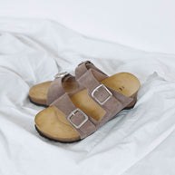Suede open sandals