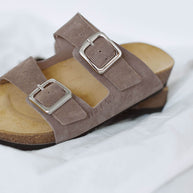 Suede open sandals