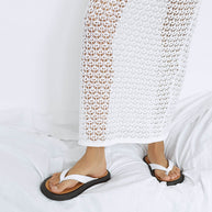 Leather slippers