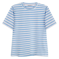 Relaxed fit t-shirt with stripes in blue/black