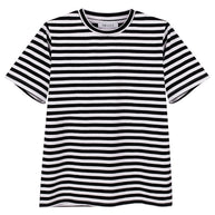 Relaxed fit t-shirt with stripes in blue/black