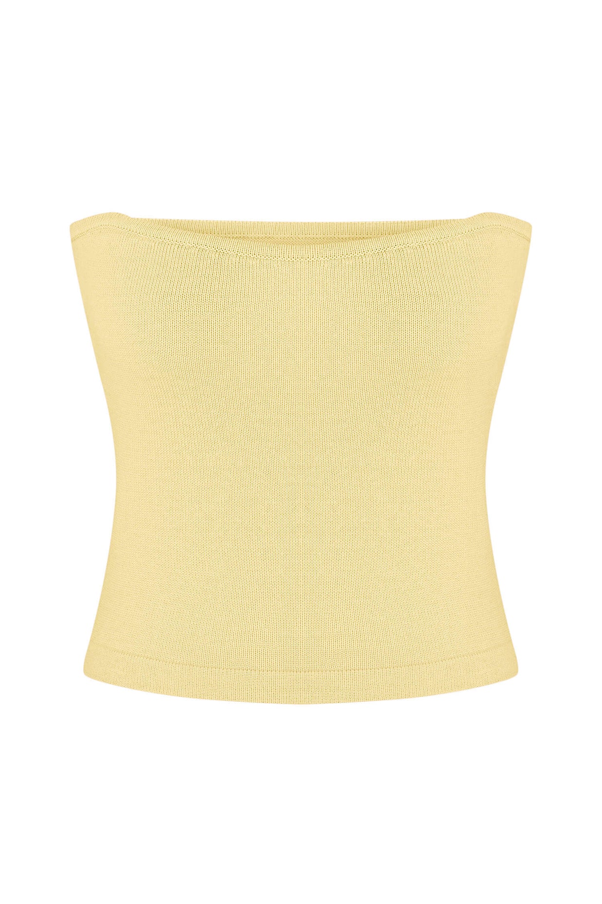 Knitted slim fit top in lemon