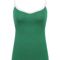 Knitted top with edging