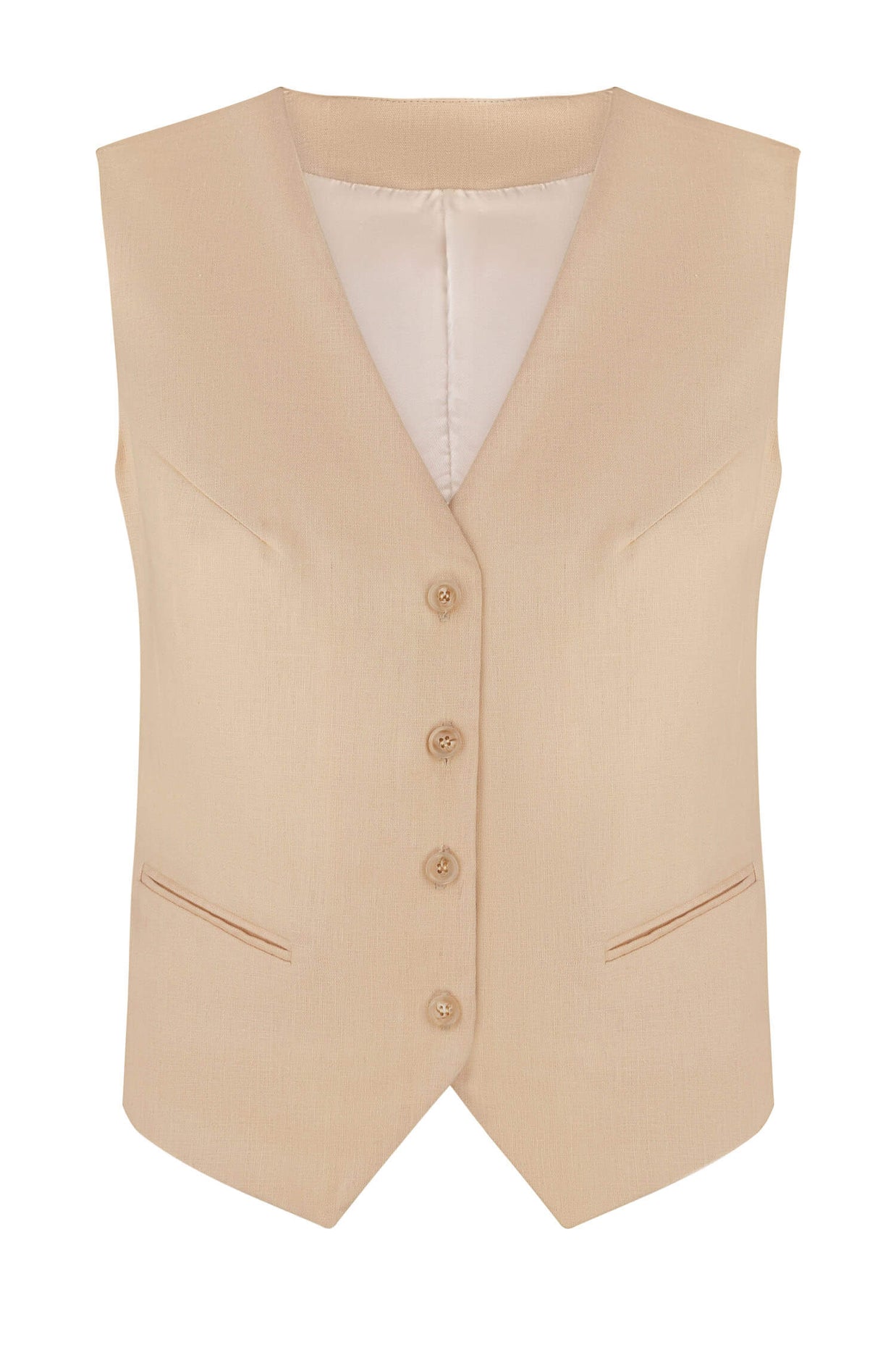 Linen classic vest