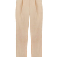 Linen pants with tucks