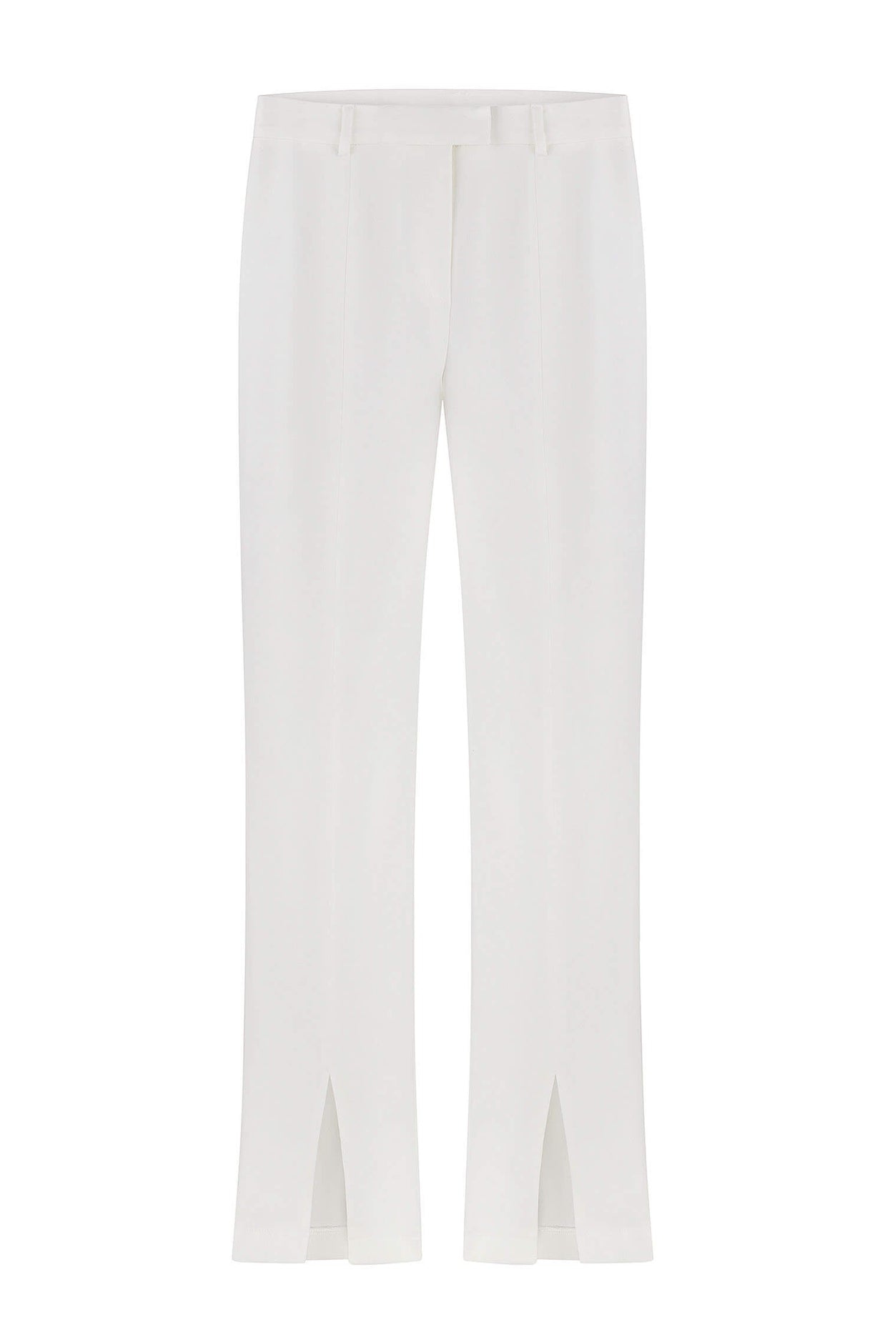 Pants with front slits